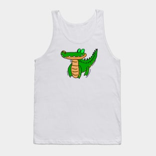 Cute Alligator Drawing Tank Top